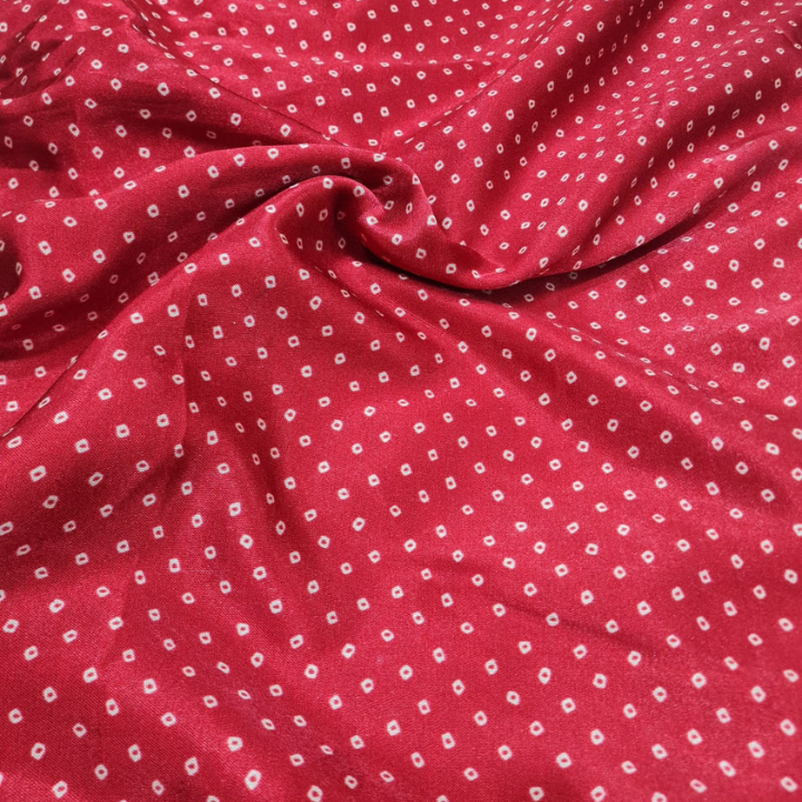 Premium Mushroom Silk Bandhani Print Fabric 44 Width