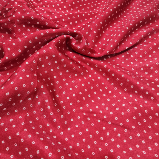 Premium Mushroom Silk Bandhani Print Fabric 44 Width
