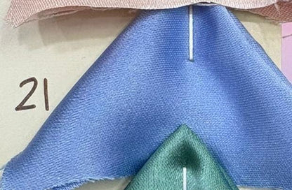 Premium Twist Satin Shade Card High Luster Solid Pattern