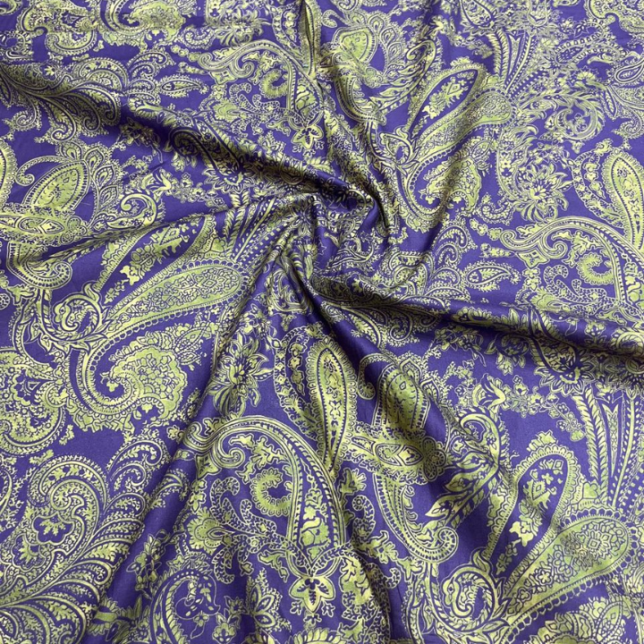 Premium Paisley Print Cambric Cotton Fabric 44 Width