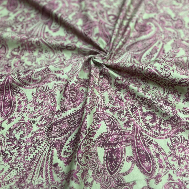 Premium Paisley Print Cambric Cotton Fabric 44 Width