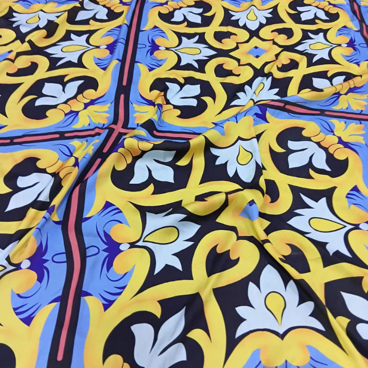Premium Armani Satin Big Width Fabric Multi design