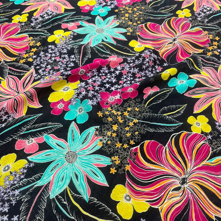 Premium Floral Chinnon Prints Multi-Design Collection 44 Inch Width