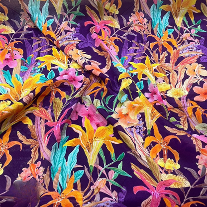 Premium Floral Chinnon Prints Multi-Design Collection 44 Inch Width