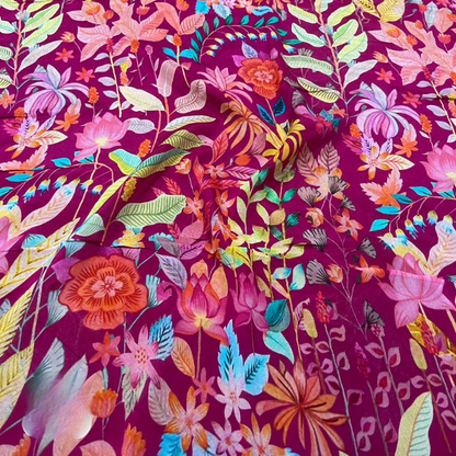 Premium Floral Chinnon Prints Multi-Design Collection 44 Inch Width