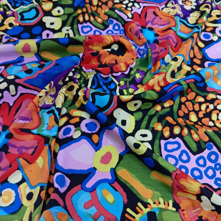 Premium Printed Crepe Fabric 50 Inch Width Lightweight Apparel & Dressmaking Material By The Yard