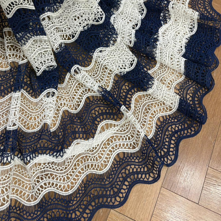 Luxury Croatia Guipure Lace  Premium High-Density Corded Embroidery Big Width