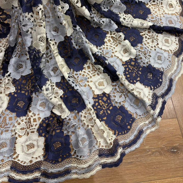 Luxury Croatia Guipure Lace  Premium High-Density Corded Embroidery Big Width