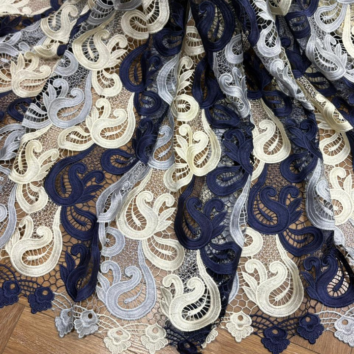 Luxury Croatia Guipure Lace  Premium High-Density Corded Embroidery Big Width