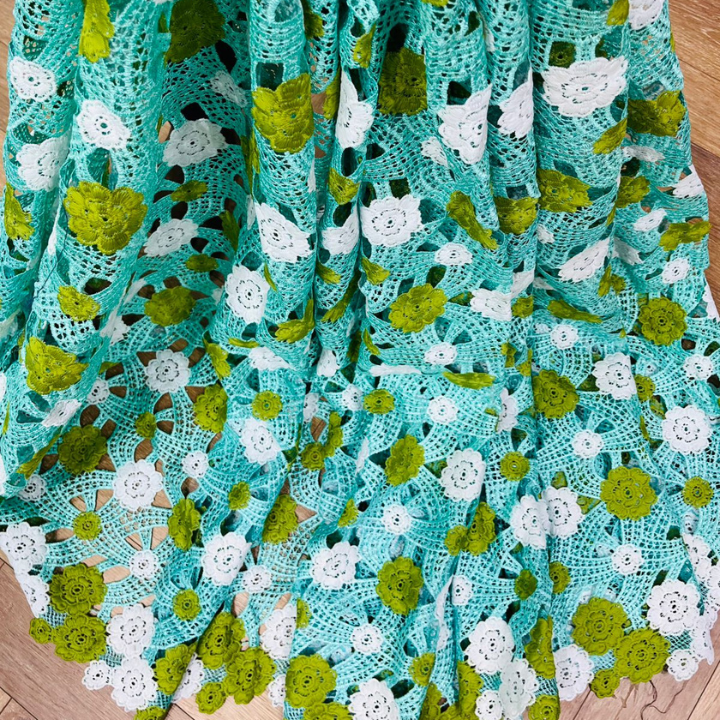 Premium Croatia Floral Guipure Lace Fabric 3D Textured Luxury Embroidery Big Width