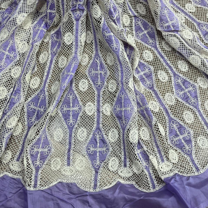 Tencel Cutwork Embroidery Fabric Artisanal Croatian Inspired Big Width