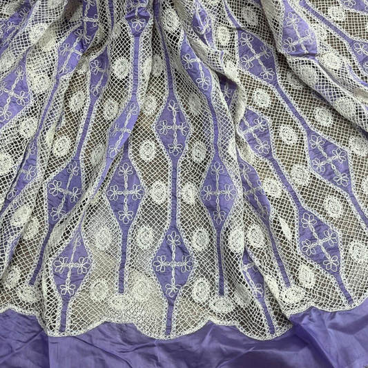 Tencel Cutwork Embroidery Fabric Artisanal Croatian Inspired Big Width