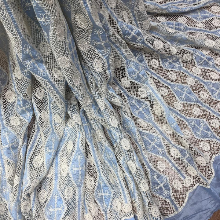 Tencel Cutwork Embroidery Fabric Artisanal Croatian Inspired Big Width