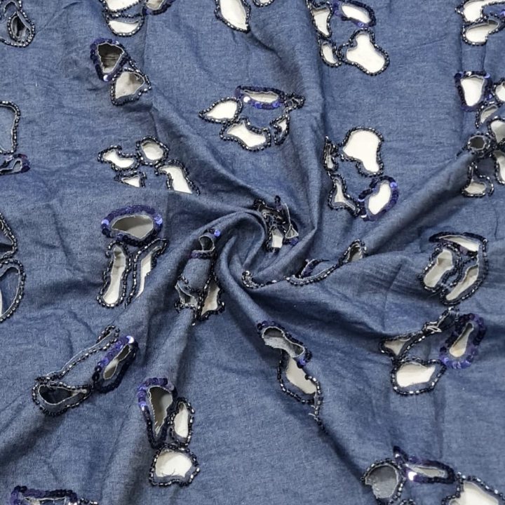 Sequins Denim Cutdaana
