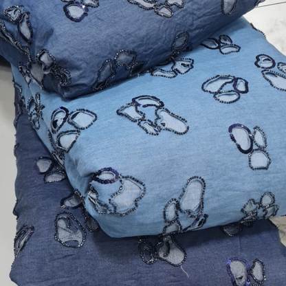 Sequins Denim Cutdaana