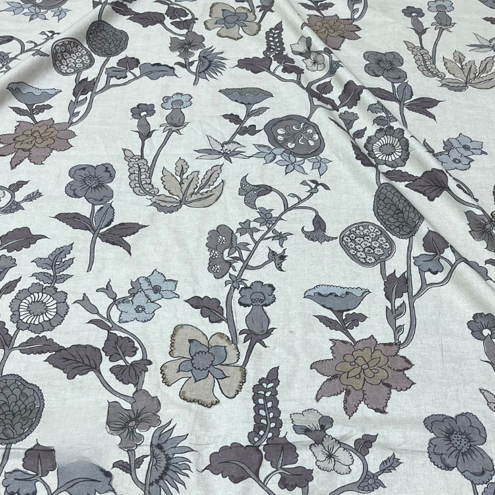 Premium Digital Floral Print Cotton Cambric Fabric 44 Width
