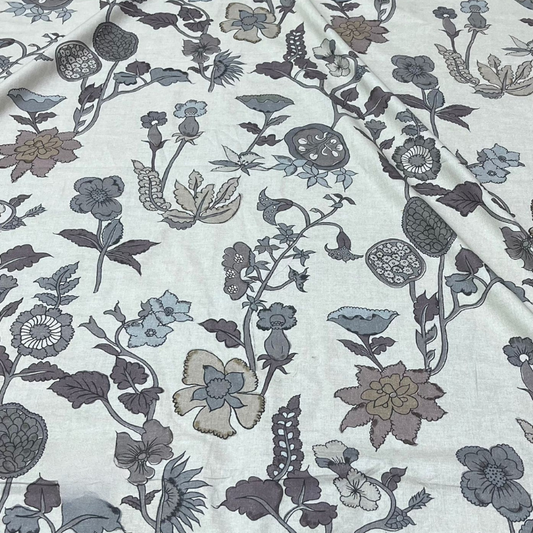 Premium Digital Floral Print Cotton Cambric Fabric 44 Width