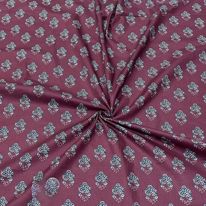 Mini Butta Cotton Cambric Digital Floral Print Fabric 44 Width