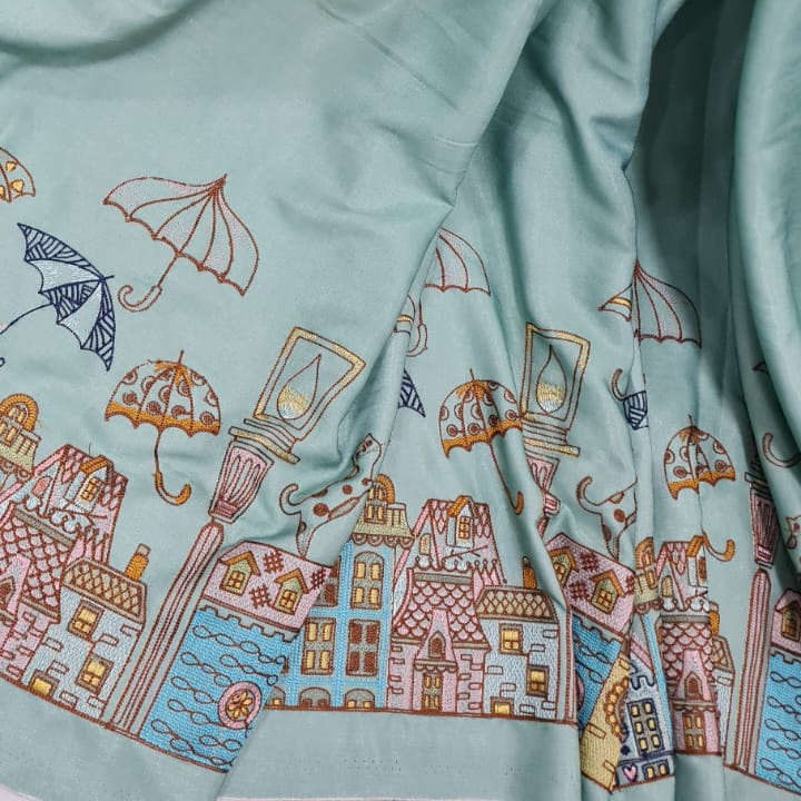 Denim Embroidery Sandwash