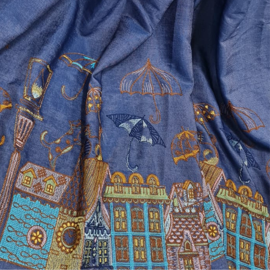 Denim Embroidery Sandwash