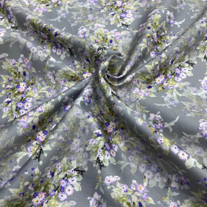 Digital Print Cotton Satin Fabric Big Width