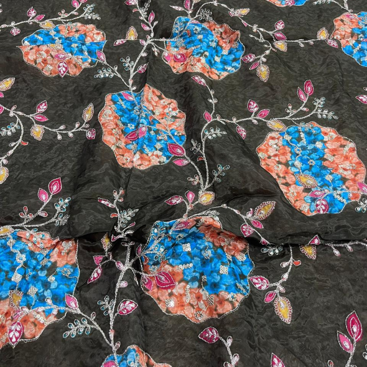 Designer Crepe Embroidery