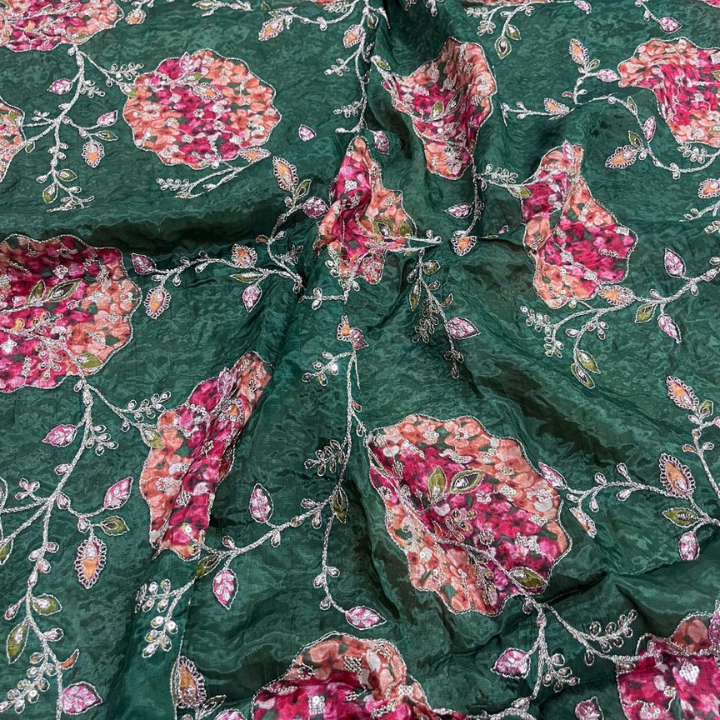 Designer Crepe Embroidery