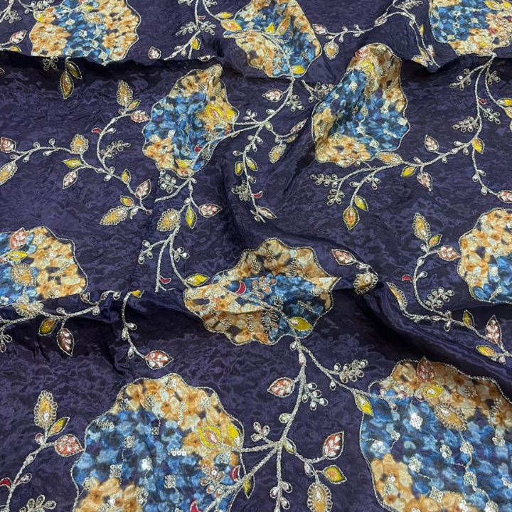 Designer Crepe Embroidery