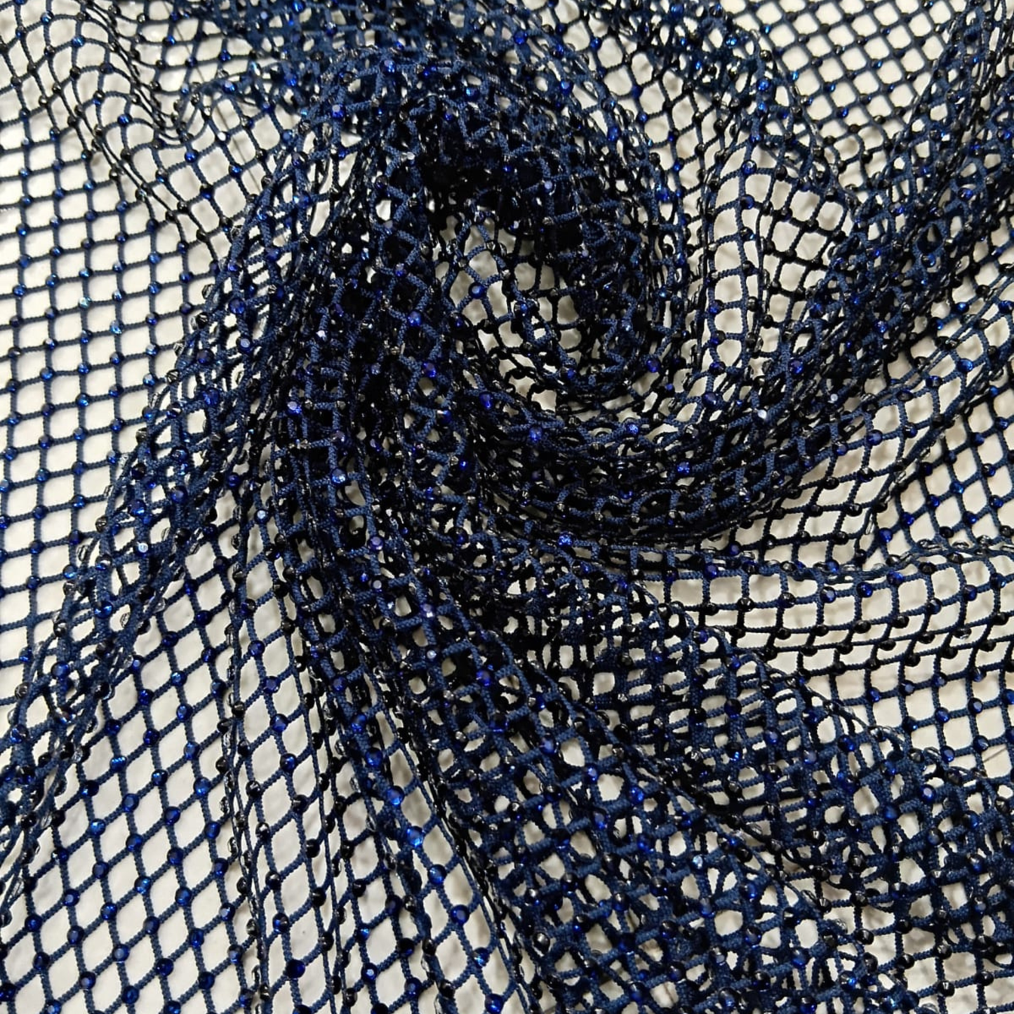 Premium Rhinestone Fishnet Fabric Big Width