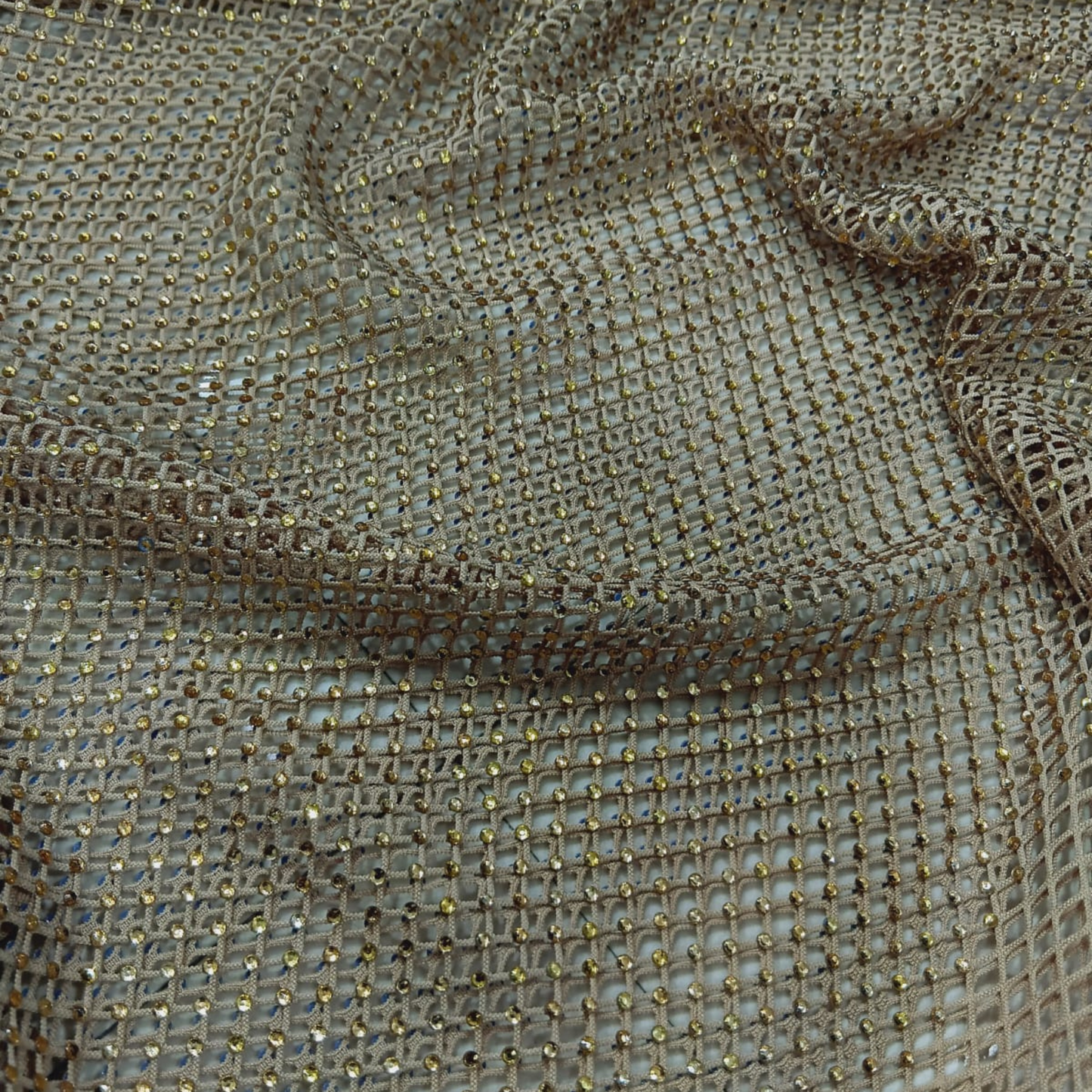 Premium Rhinestone Fishnet Fabric Big Width