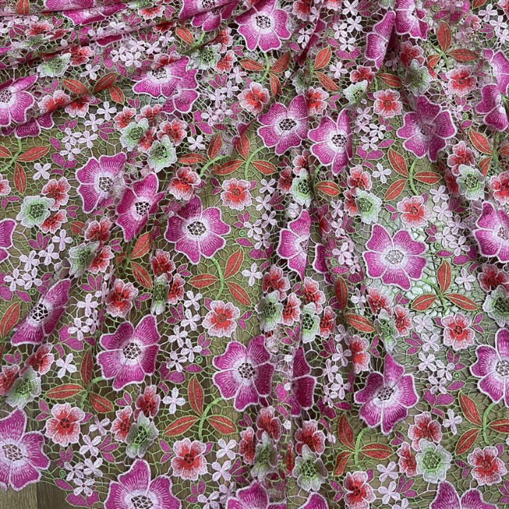 Floral Crossia Imported Cutwork 44 Inch Width