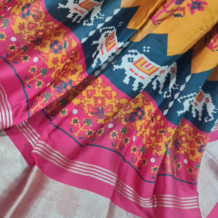 Premium Gajji Silk Printed