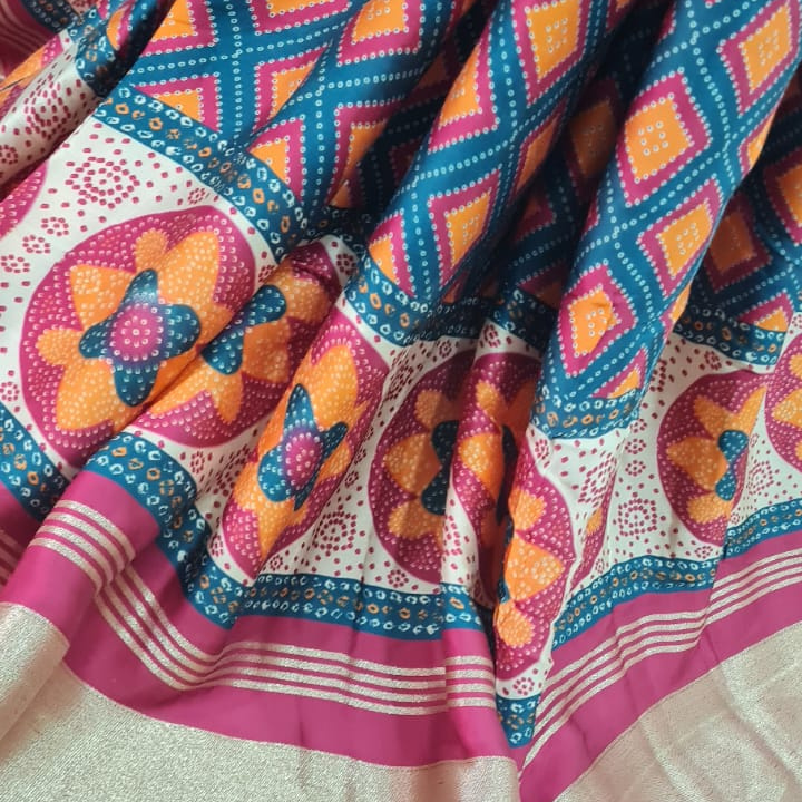 Premium Gajji Silk Printed