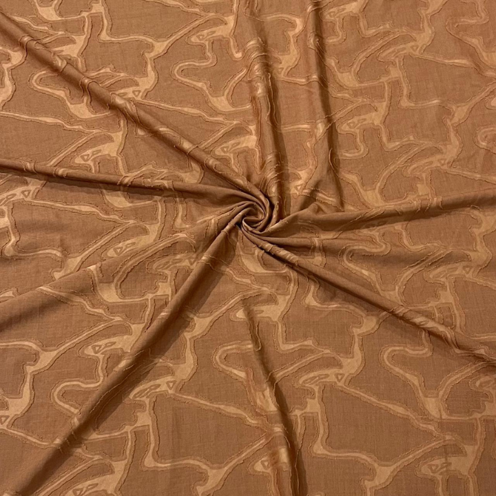 Embossed Linen Fabric Big Width Premium Quality Scroll Pattern