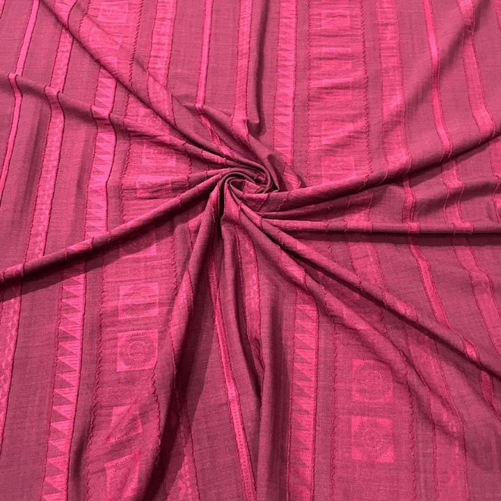 Embossed Linen Fabric with Geometric Pattern Big Width