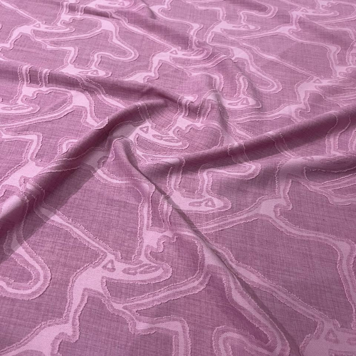 Embossed Linen Fabric Big Width Premium Quality Scroll Pattern