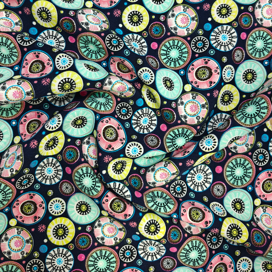 Geometric Mandala Print Banana Fabric