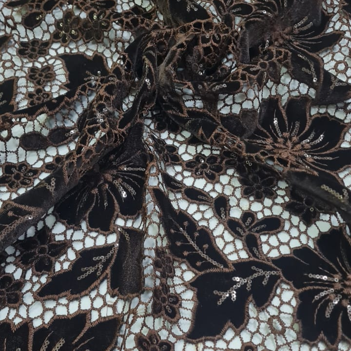 Floral Velvet Cutwork