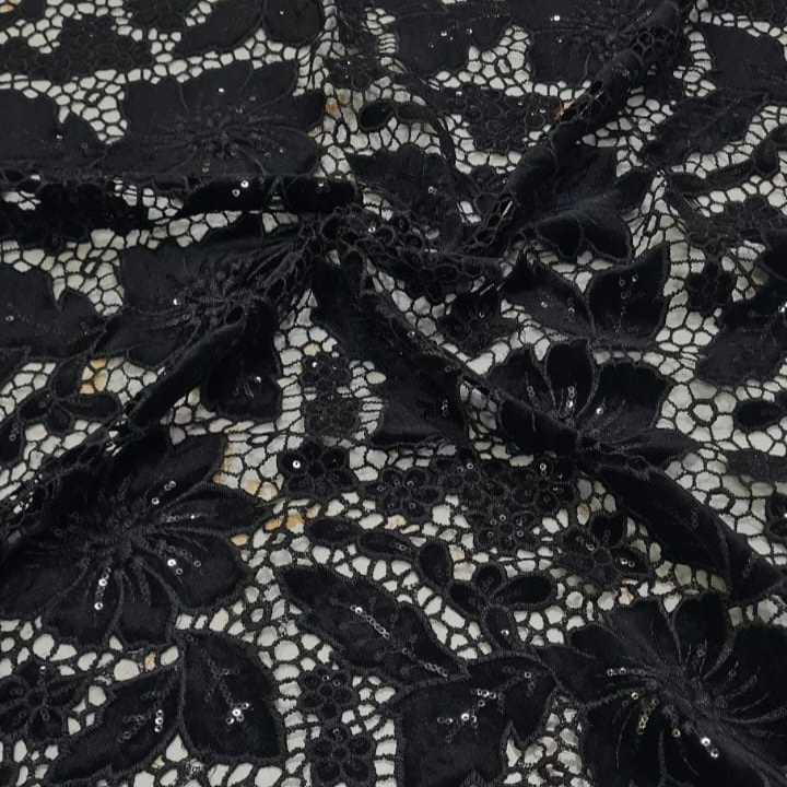 Floral Velvet Cutwork