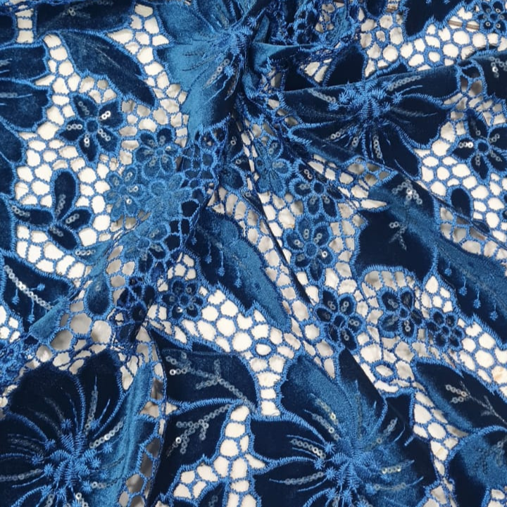 Floral Velvet Cutwork