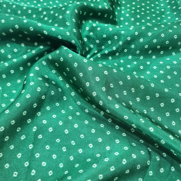 Premium Mushroom Silk Bandhani Print Fabric 44 Width