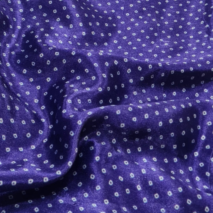 Premium Mushroom Silk Bandhani Print Fabric 44 Width