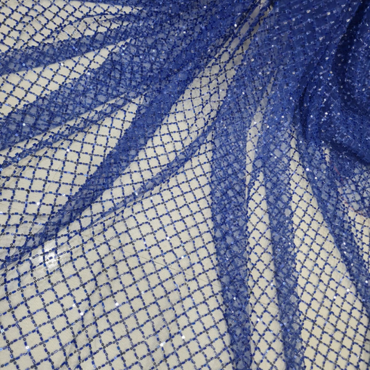 Premium Cutdana Hand Embellished Net Fabric
