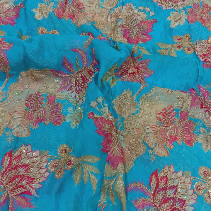 Premium Organza Embroidery Fabric 44 Width