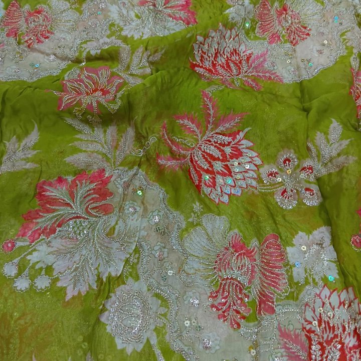 Premium Organza Embroidery Fabric 44 Width