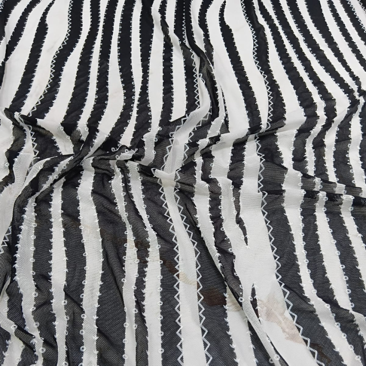 Premium Power Net Multi-Abstract Print Fabric High Stretch Big Width