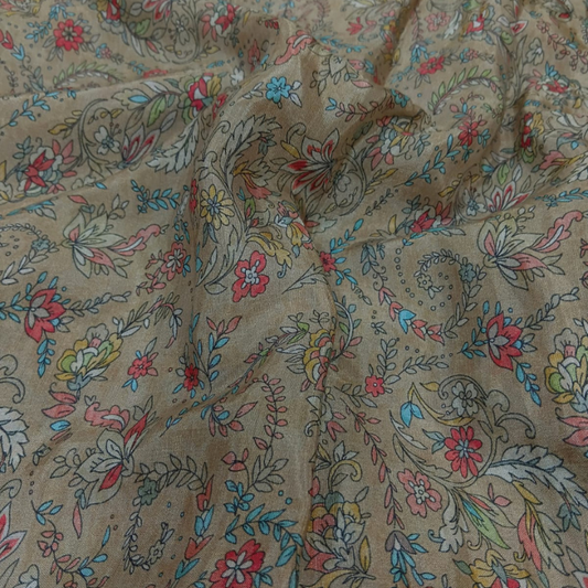 Pure Mal Prints Premium Fabric 44 Inch Width Multi-Design Floral & Traditional Printed Mul Material for Garments