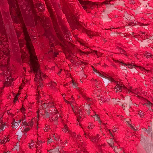 Designer Ribbon Work Net Embroidery