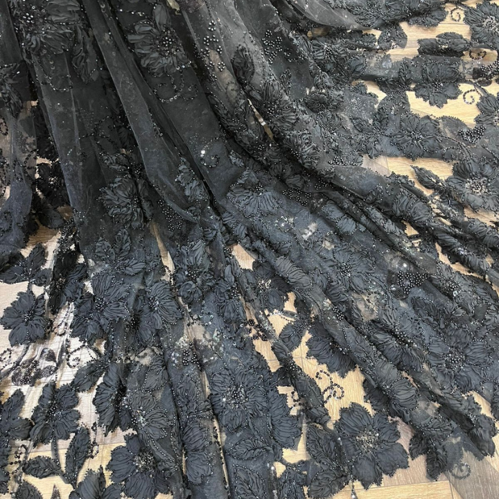 Designer Ribbon Work Net Embroidery