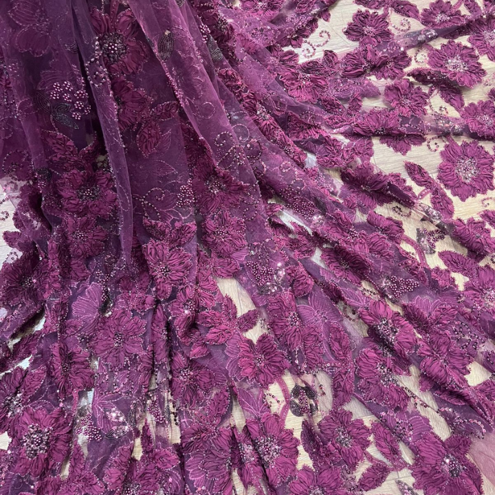 Designer Ribbon Work Net Embroidery